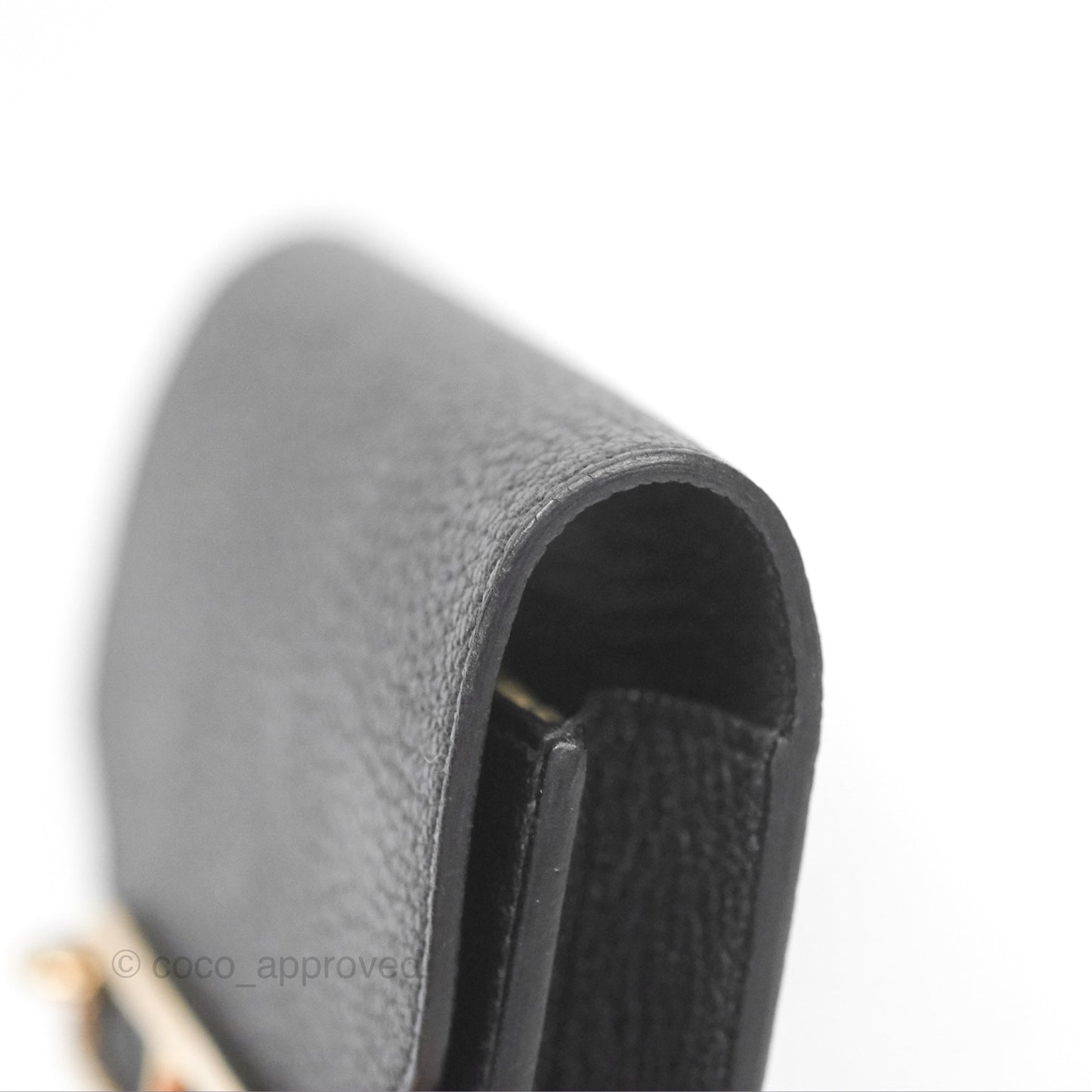 Hermès Roulis Slim Wallet Black Noir 89 Chevre Mysore Gold Hardware