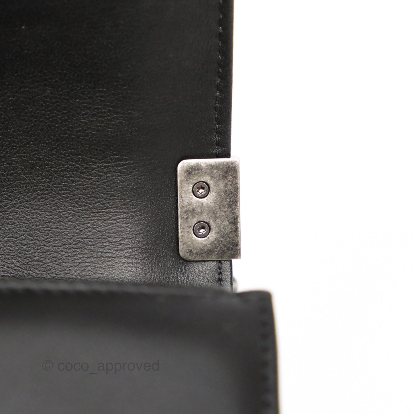 Chanel Medium Boy Quilted Black Calfskin Ruthenium Hardware