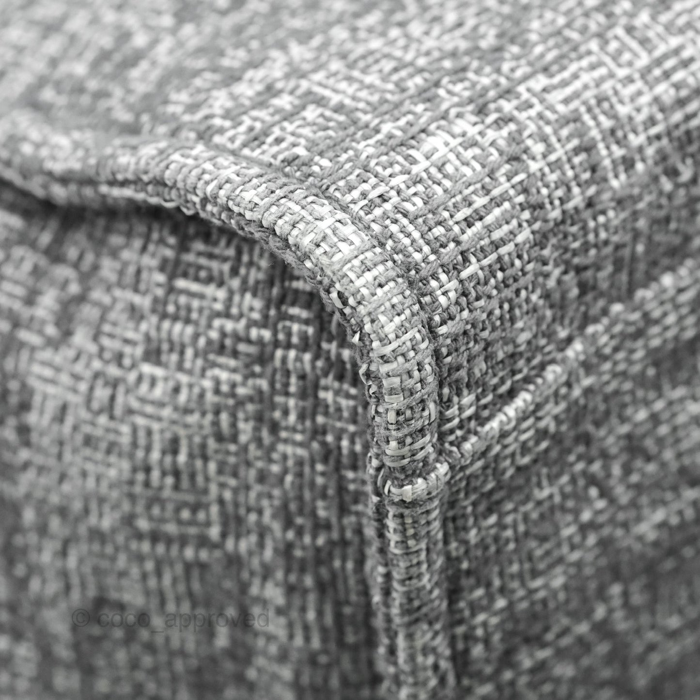 Chanel Large Deauville Charcoal Grey Tweed