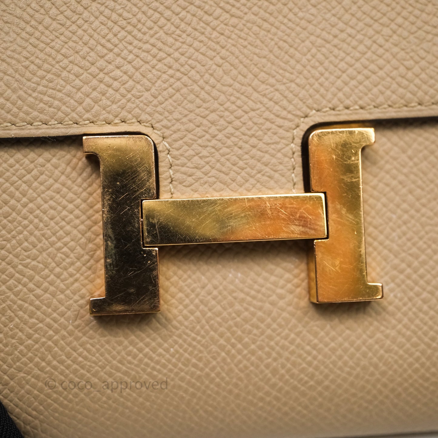 Hermès Constance Short Wallet Trench Epsom Gold Hardware