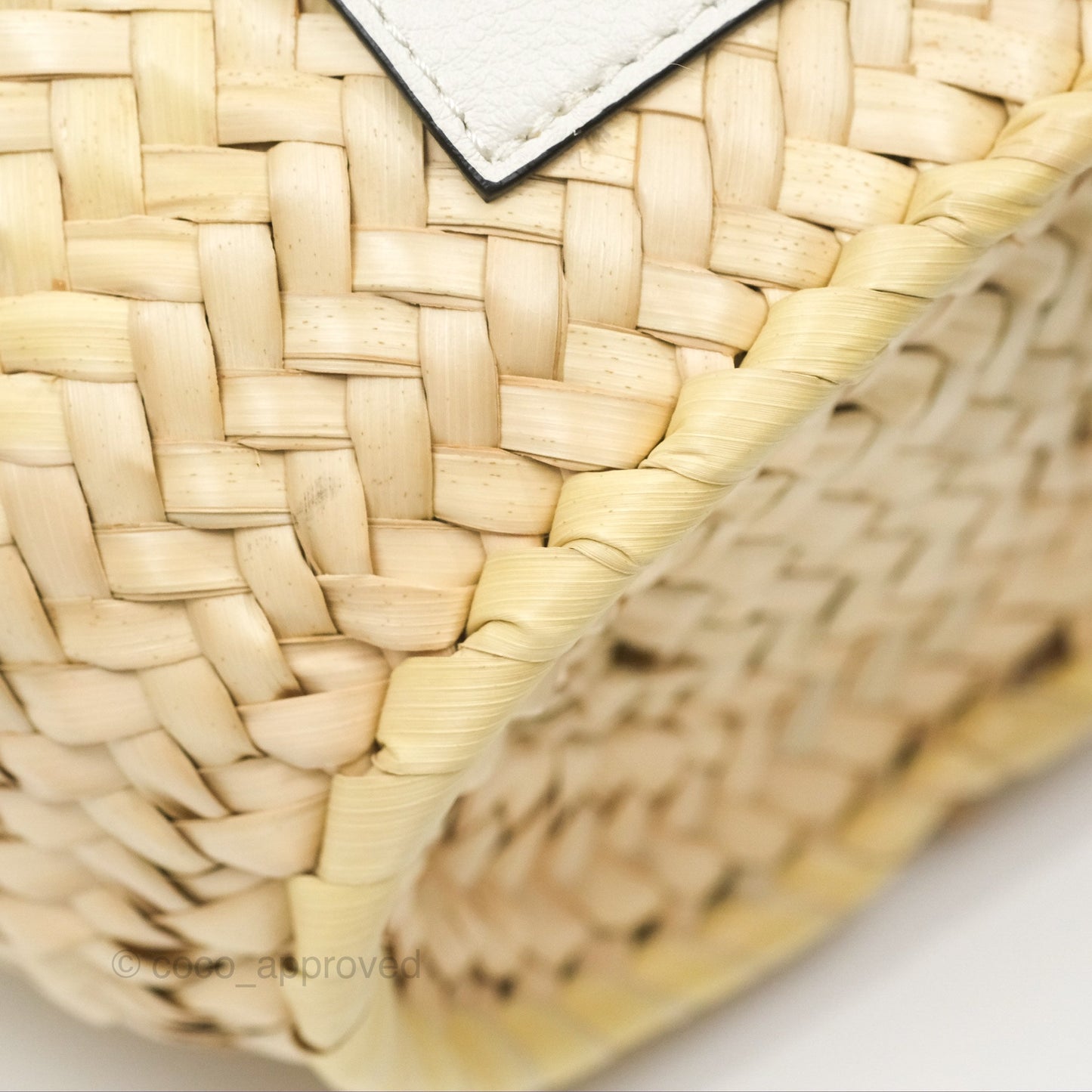 Loewe x Paula's Ibiza Anagram Woven Drawstring Bucket Bag White Natural