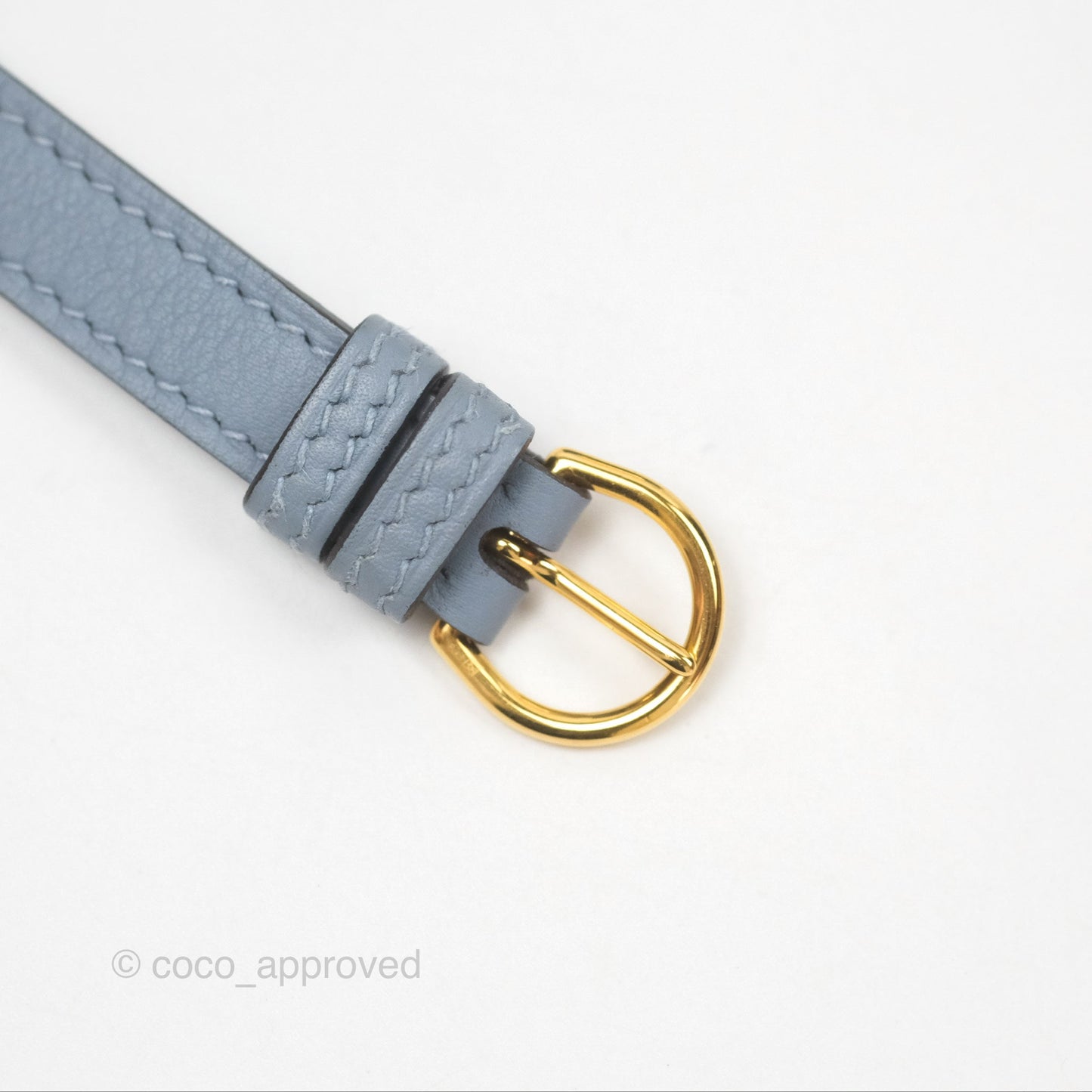 Hermès 24/24 21 Mini Bleu Lin J7 Evercolor/ Swift Gold Hardware