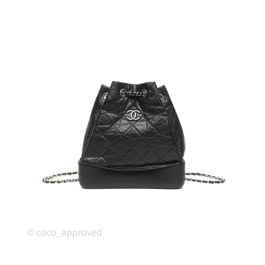 Chanel Small Gabrielle Backpack Black Aged Calfskin