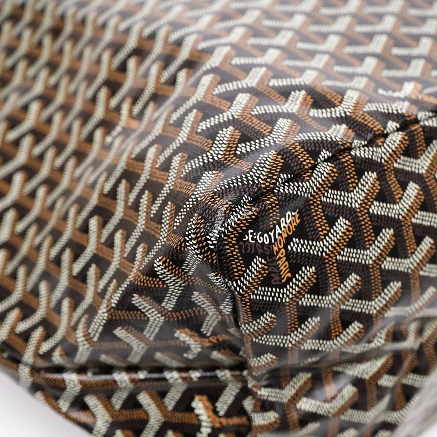 Goyard St Louis Tote GM Tan Black