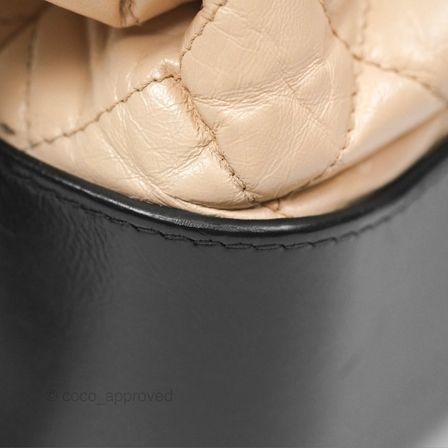 Chanel Large Gabrielle Hobo Black Beige Aged Calfskin Mixed Hardware