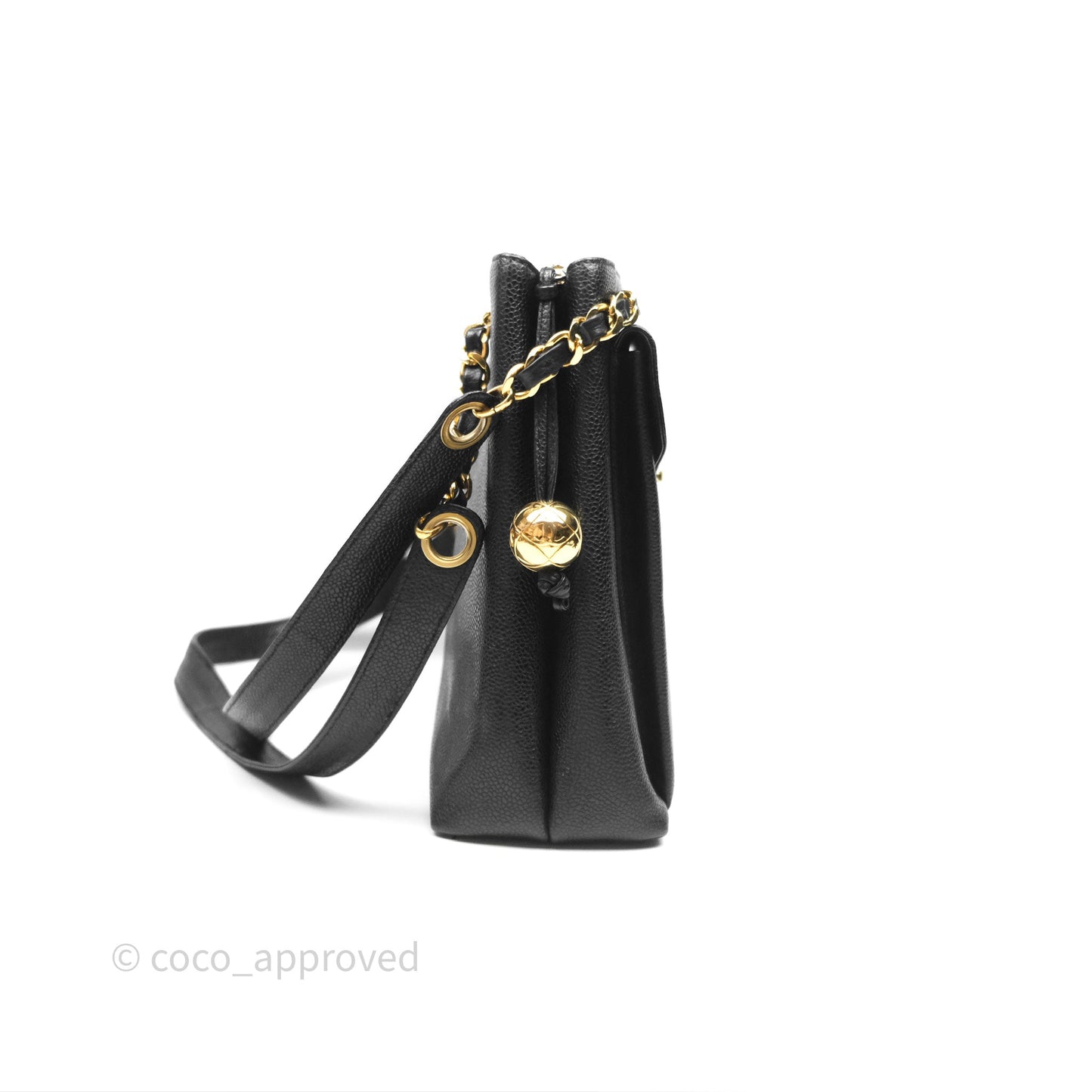 Chanel Vintage Tote Black 24K Gold Hardware