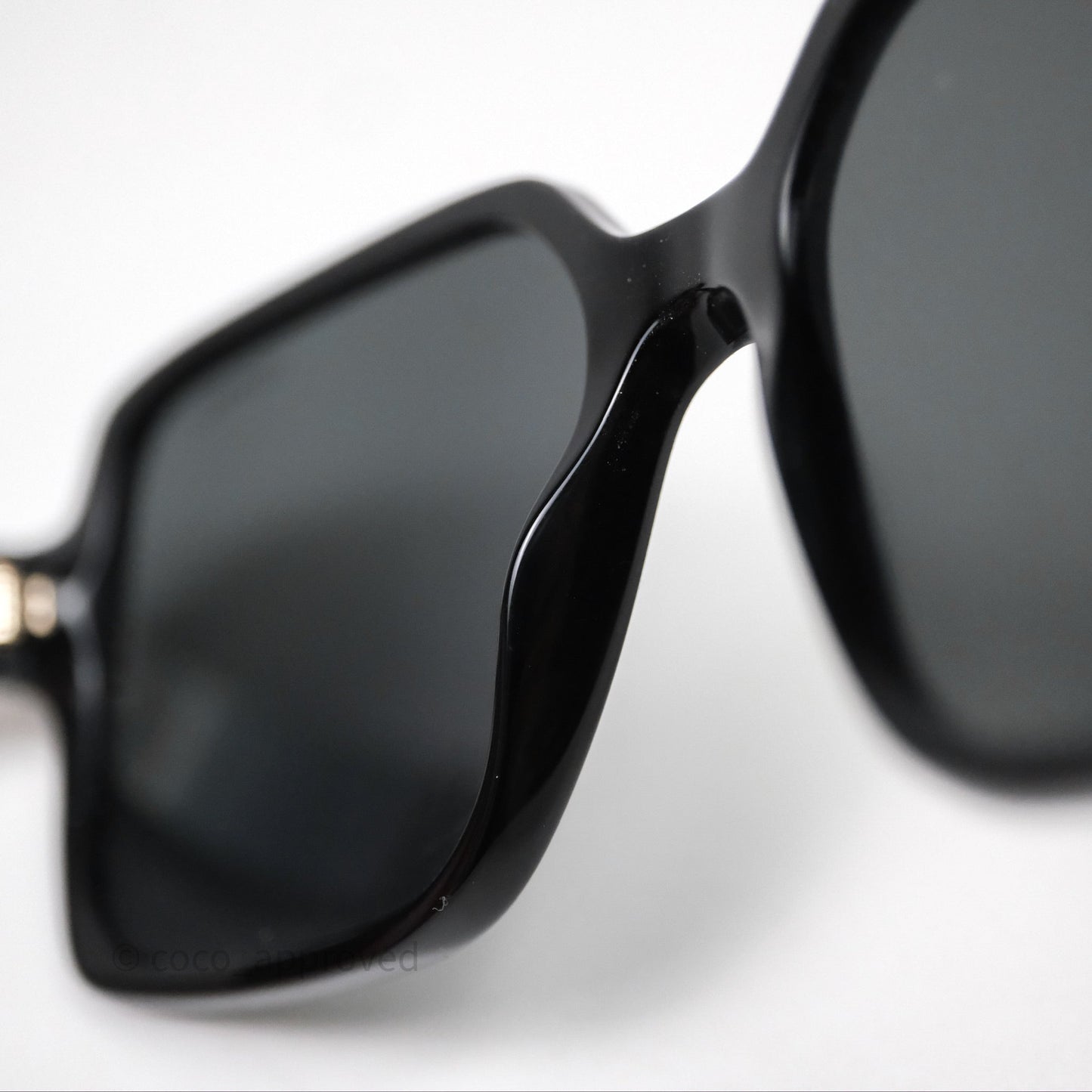 Chanel Square Sunglasses Black Acetate