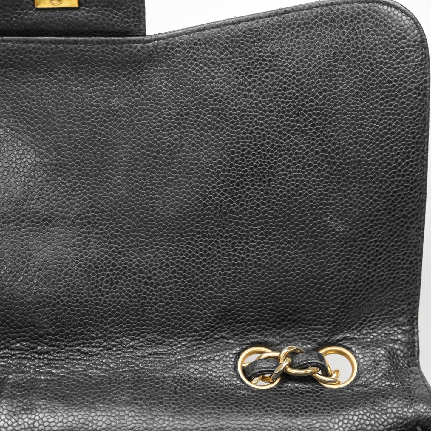 Chanel Jumbo Single Flap Black Caviar Gold Hardware⁣⁣