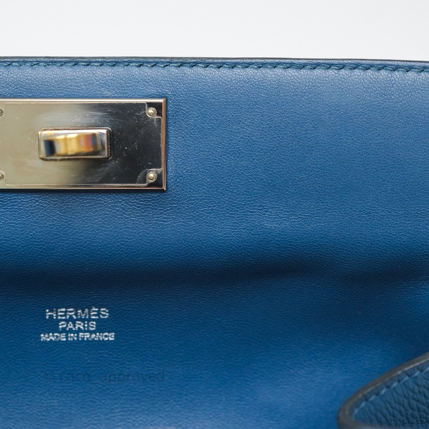 Hermès ToolBox 20 Bleu Cobalt 7C Evercolor Palladium Hardware