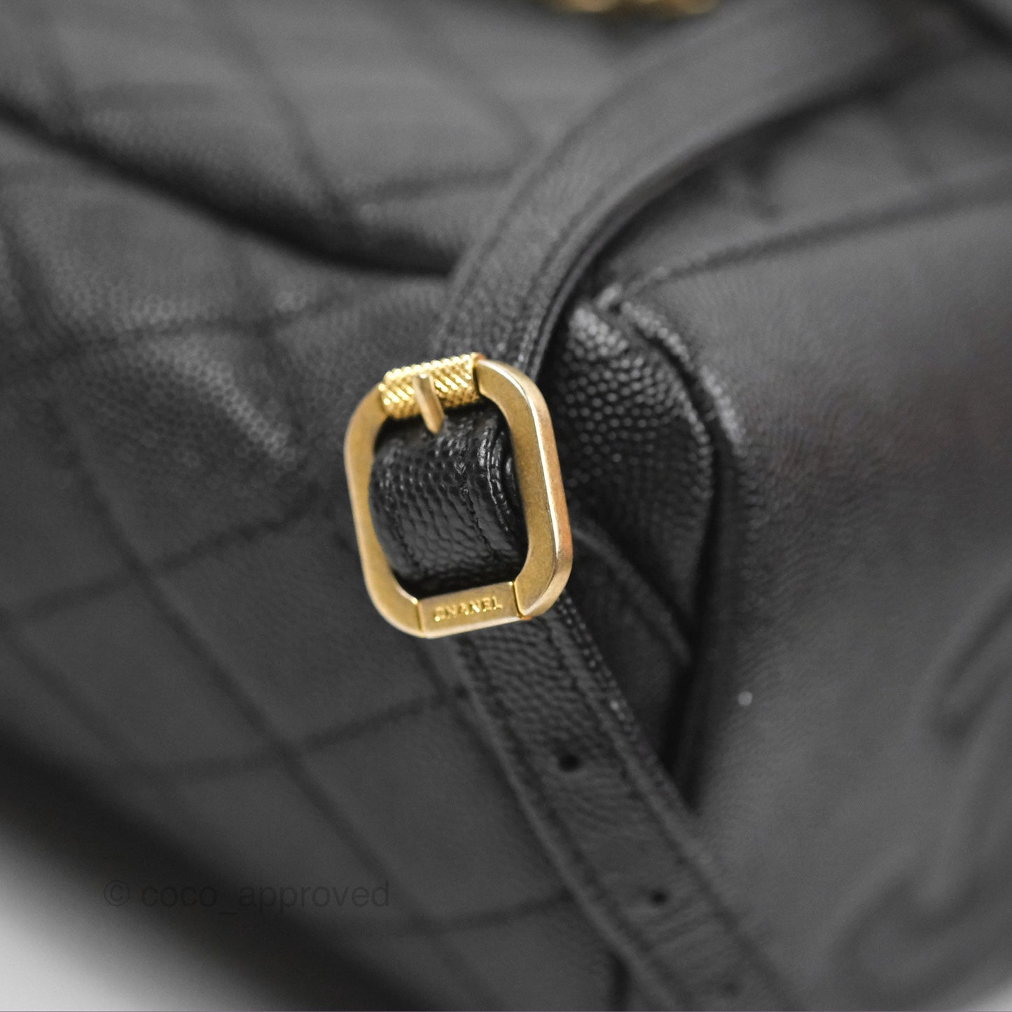 Chanel Small Quilted Filigree Backpack Black Caviar