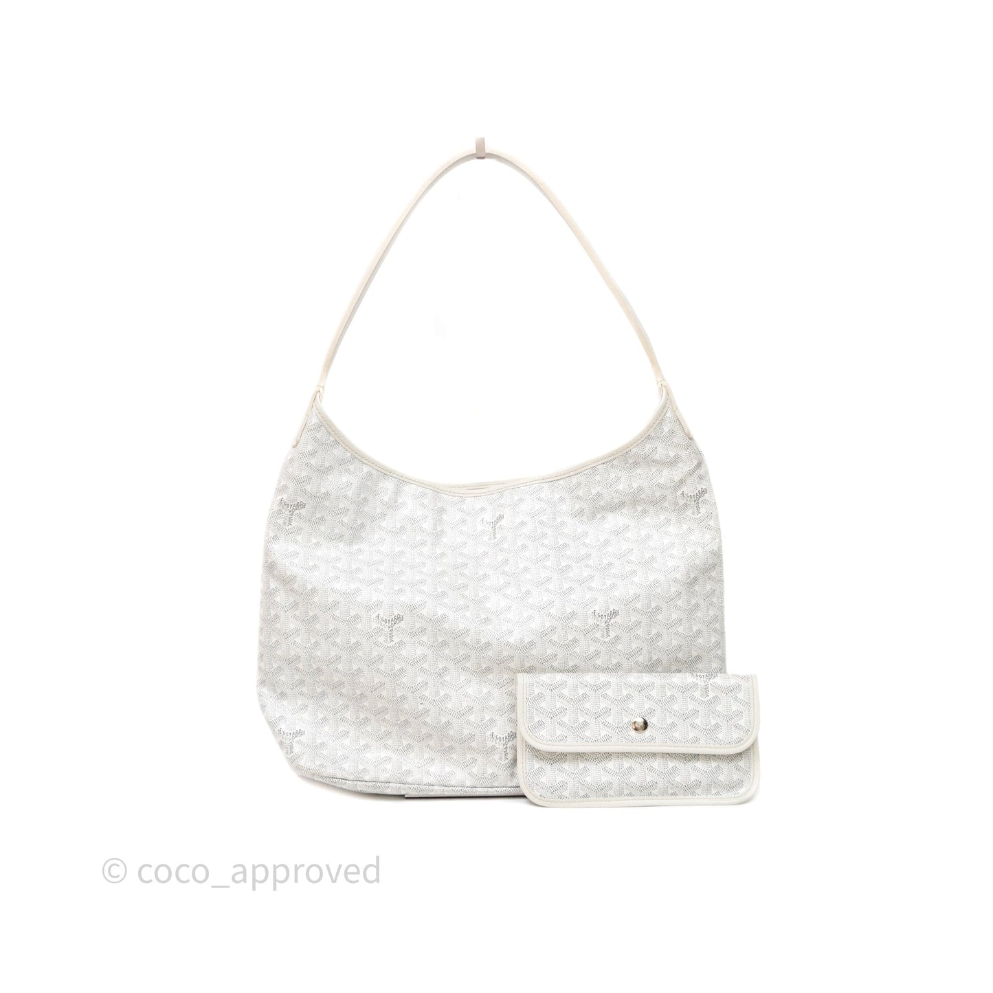 Goyard Bohème Hobo Bag PM White Goyardine Canvas