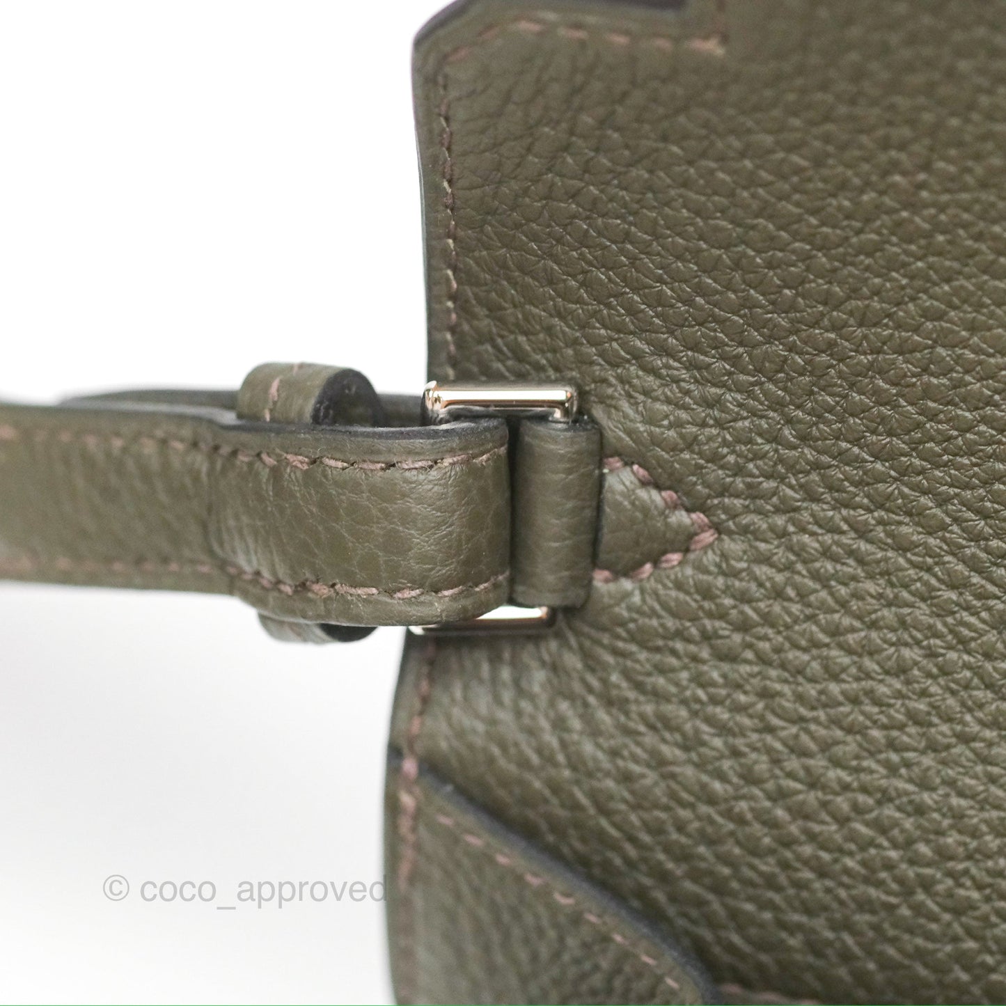 Hermès Kelly Depeches 25 Pouch Vert De Gris Togo