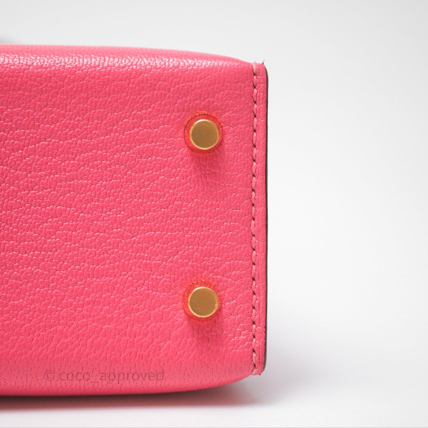 Hermès Mini Kelly II Rose Lipstick U5 Chevre Mysore Gold Hardware