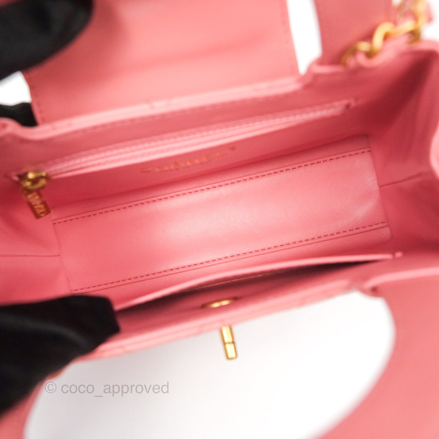 Chanel Kelly Bag Quilted Pink Shiny Calfskin Aged Gold Hardware