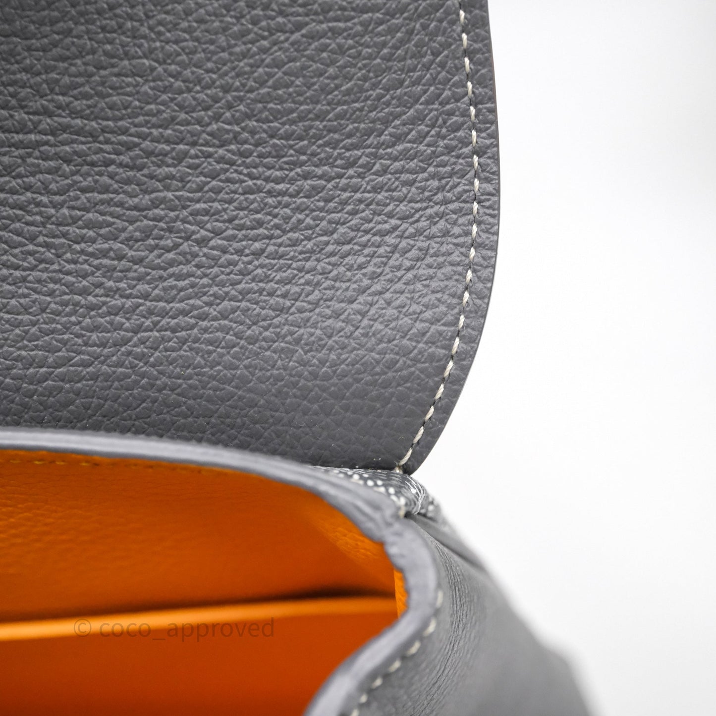 Goyard Saïgon Mini Bag Chevroches Calfskin Grey Silver Hardware