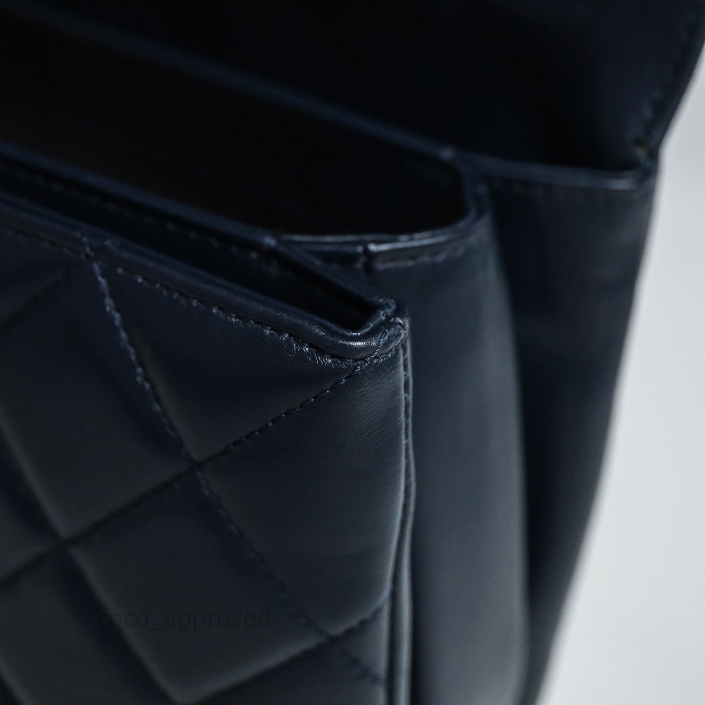 Chanel Small Trendy CC Navy Lambskin Gold Hardware