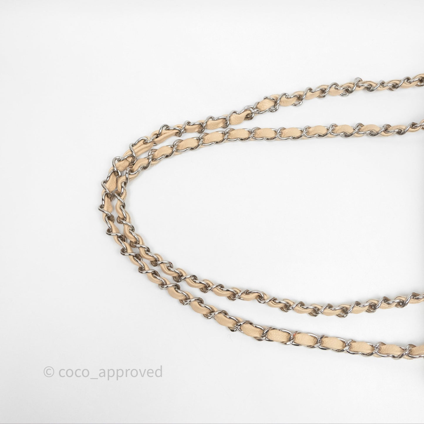 Chanel Jumbo Single Flap Beige Caviar Silver Hardware