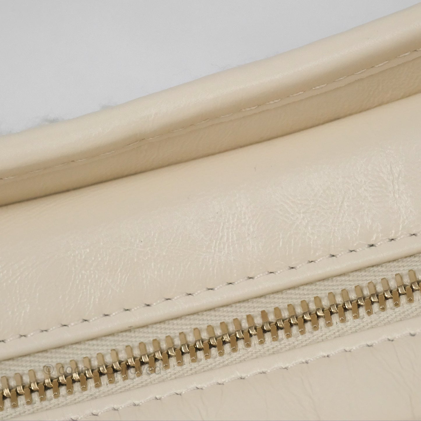 Chanel Small Gabrielle Hobo Quilted Ivory Tweed Aged Calfskin