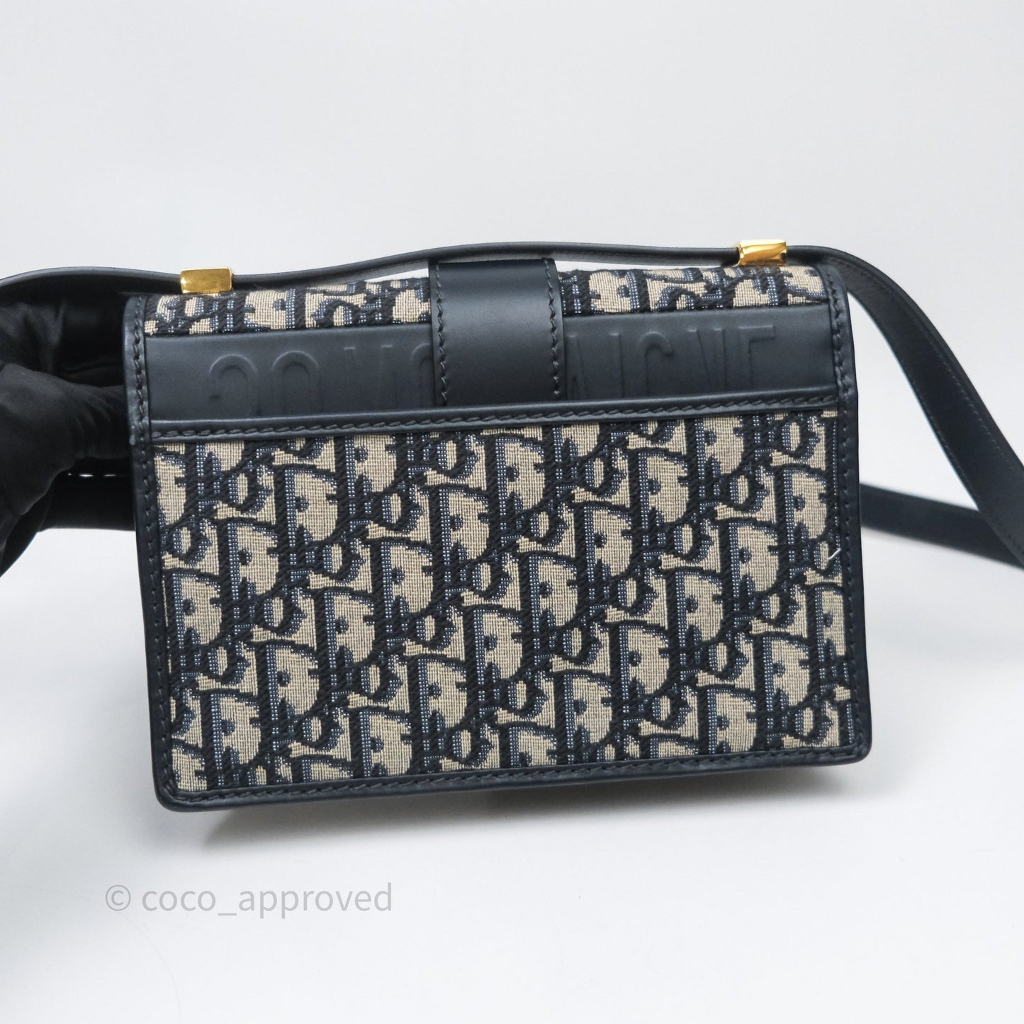Christian Dior 30 Montaigne Bag Blue Dior Oblique Jacquard