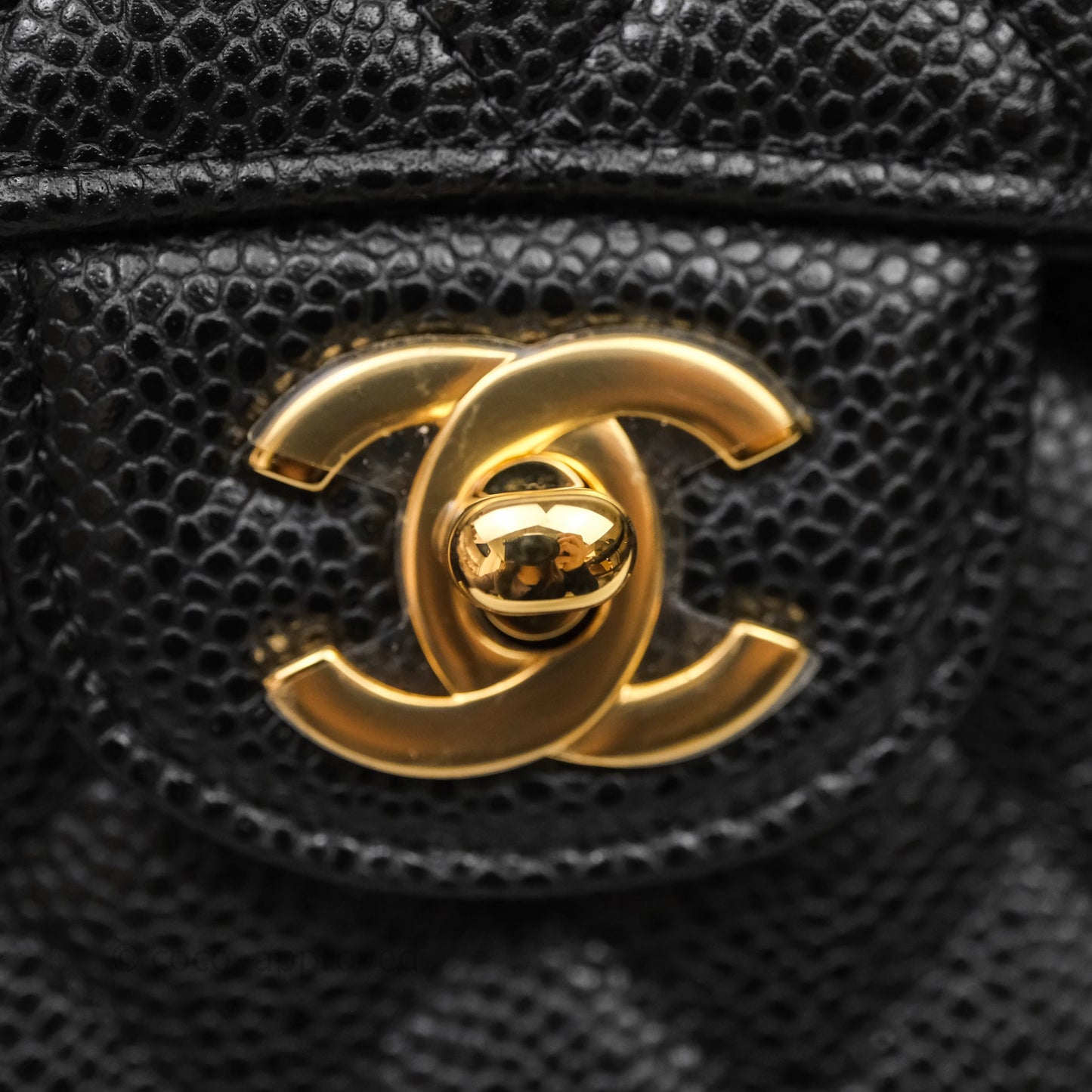 Chanel Small Classic Flap Quilted Black Caviar Gold Hardware