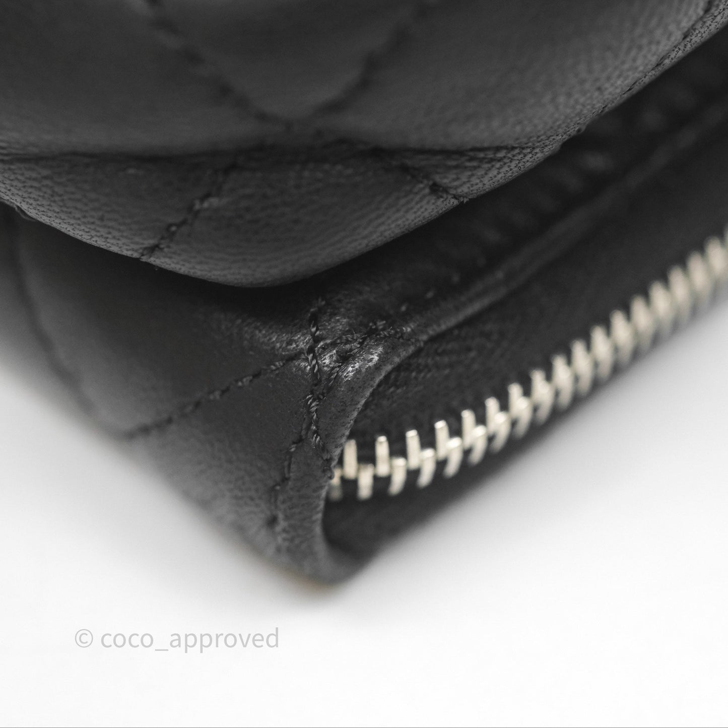 Chanel Mini Quilted Double Pouch Bag Lambskin Sliver Hardware