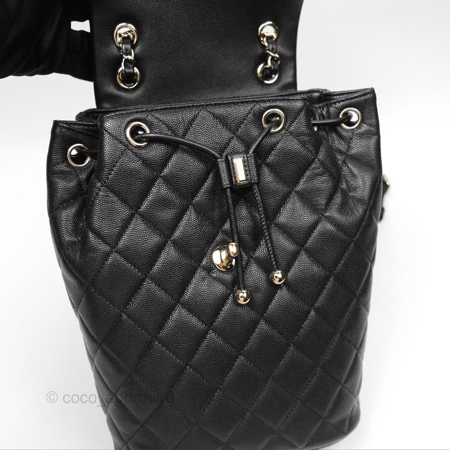 Chanel Small Urban Spirit Backpack Black Caviar Gold Hardware 23S
