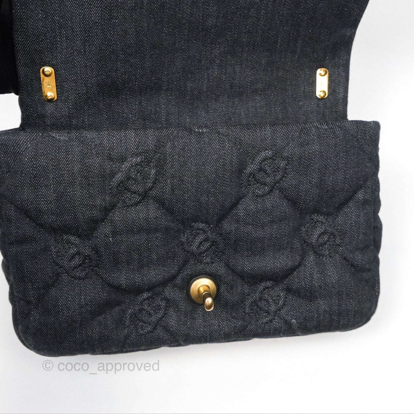 Chanel Medium Funky Town Flap Denim Aged Gold Hardware 22S