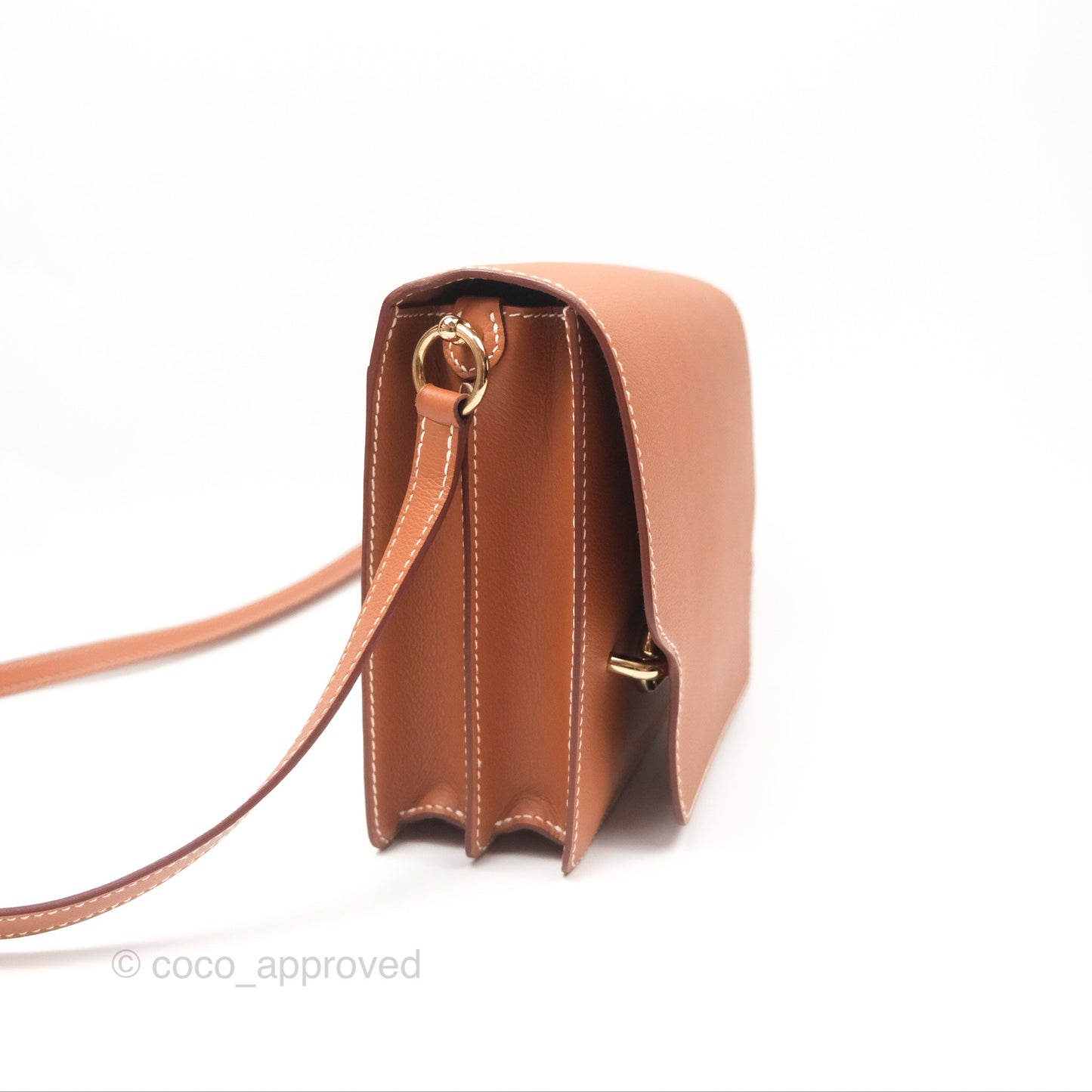 Hermès Roulis 23 Gold Evercolor Gold Hardware