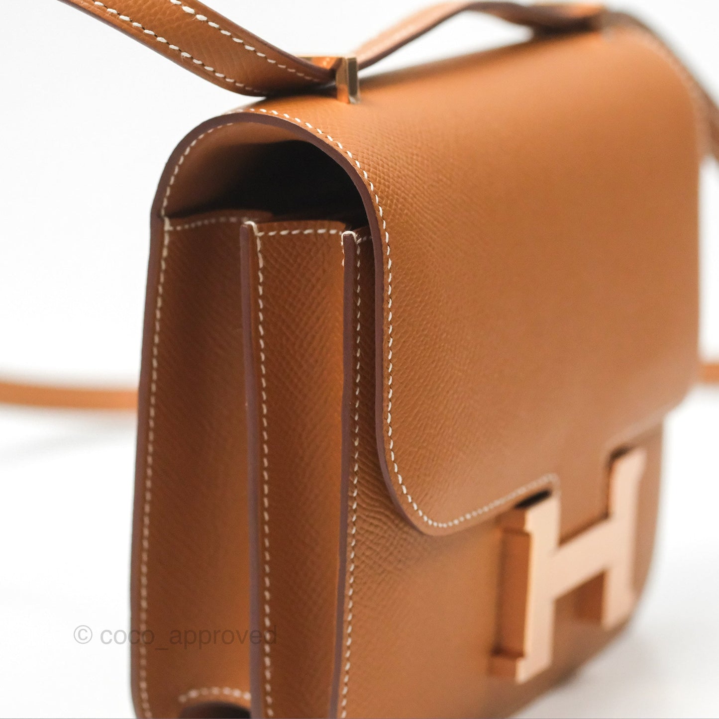 Hermès Constance Mini 18 with Mirror Gold Epsom Rose Gold Hardware