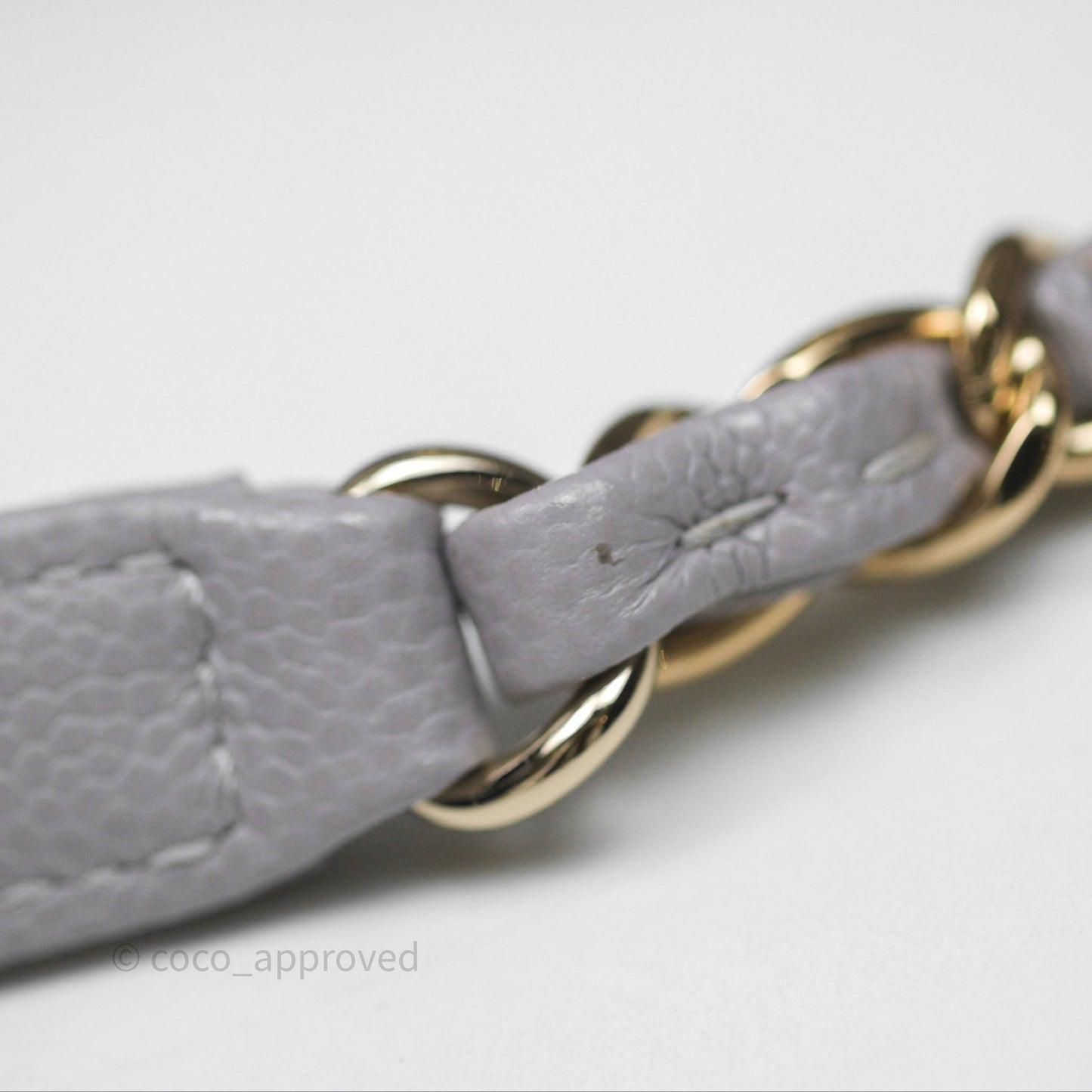 Chanel Quilted Medium Business Affinity Flap Light Grey Caviar Gold Hardware