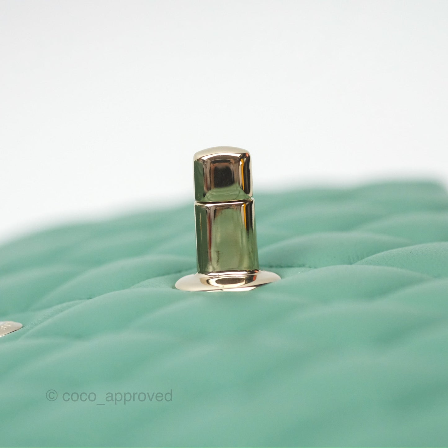 Chanel Small S/M Classic Flap Green Lambskin Gold Hardware