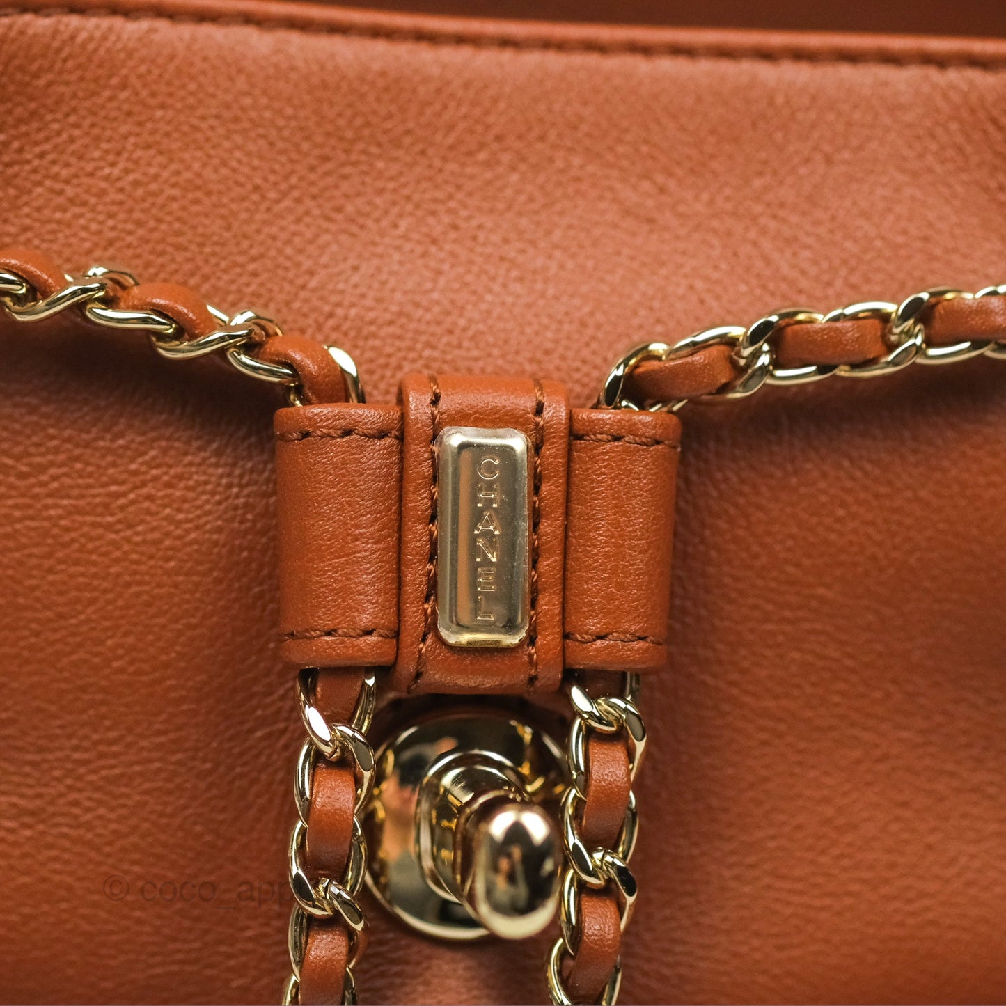 Chanel Medium Duma Backpack Tan Brown Calfskin Gold Hardware