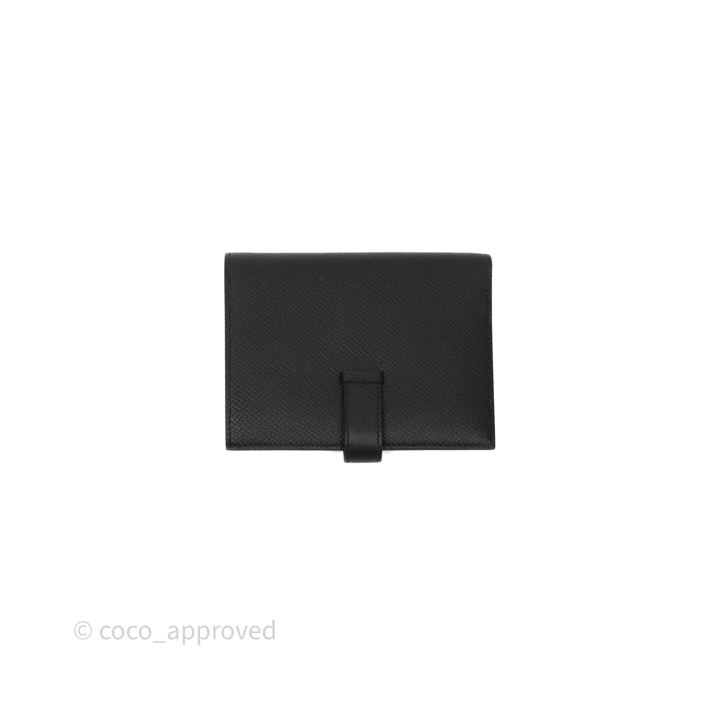 Hermès Bearn Compact Wallet Noir Epsom Palladium Hardware