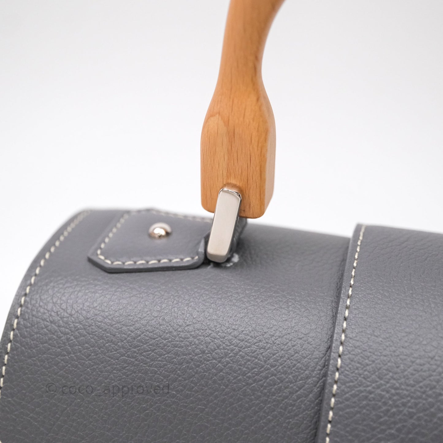 Goyard Saïgon Mini Bag Chevroches Calfskin Grey Silver Hardware