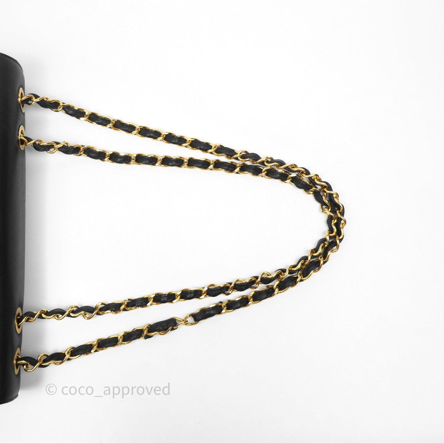 Chanel Vintage Maxi Quilted CC Flap Bag Black Lambskin Gold Hardware