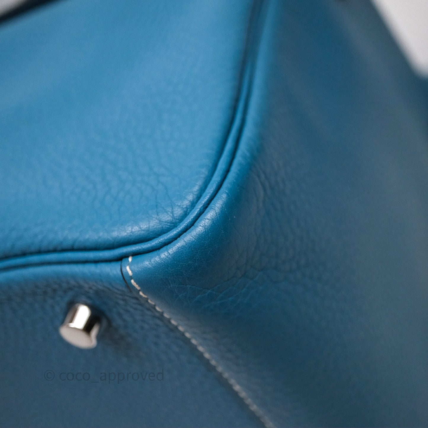 Hermès Lindy 30 Bleu Jean 75 Clemence Palladium Hardware