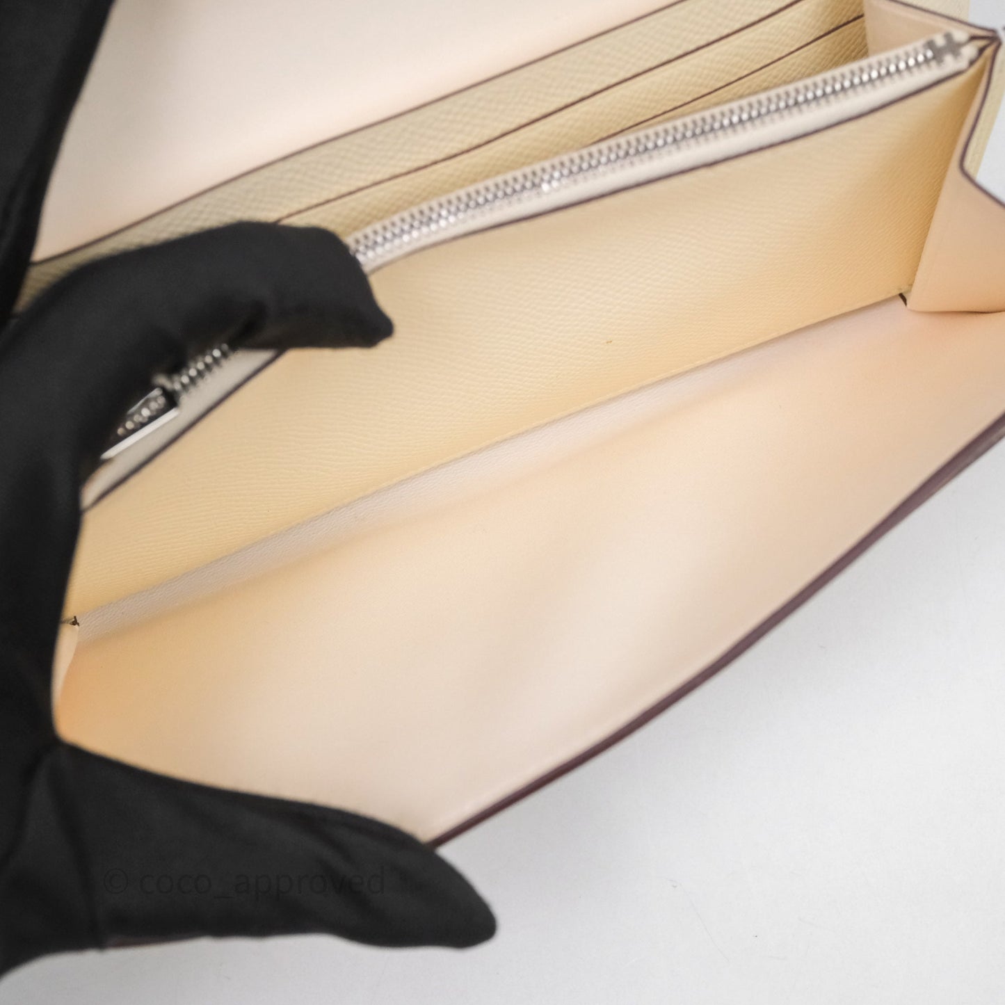 Hermès Constance To Go Wallet Nata I2 Epsom Palladium hardware