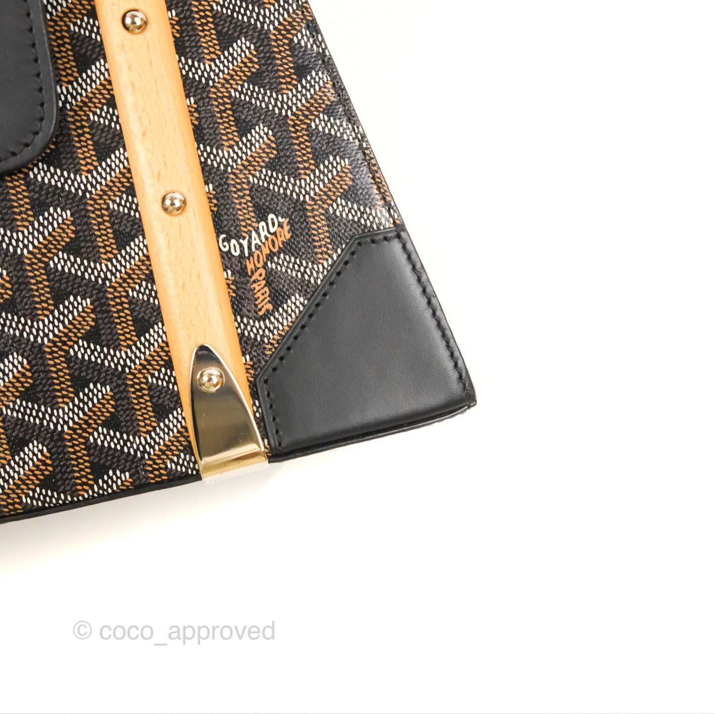 Goyard Saïgon Structuré PM Bag Black Goyardine Canvas