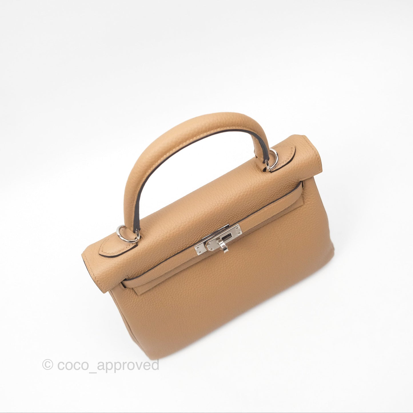 Hermes Kelly 25 Togo Chai 0M Palladium Hardware