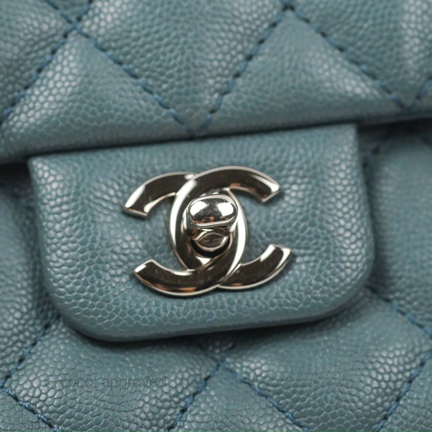 Chanel Quilted Small Urban Companion Flap Bag Blue Caviar Silver Hardware