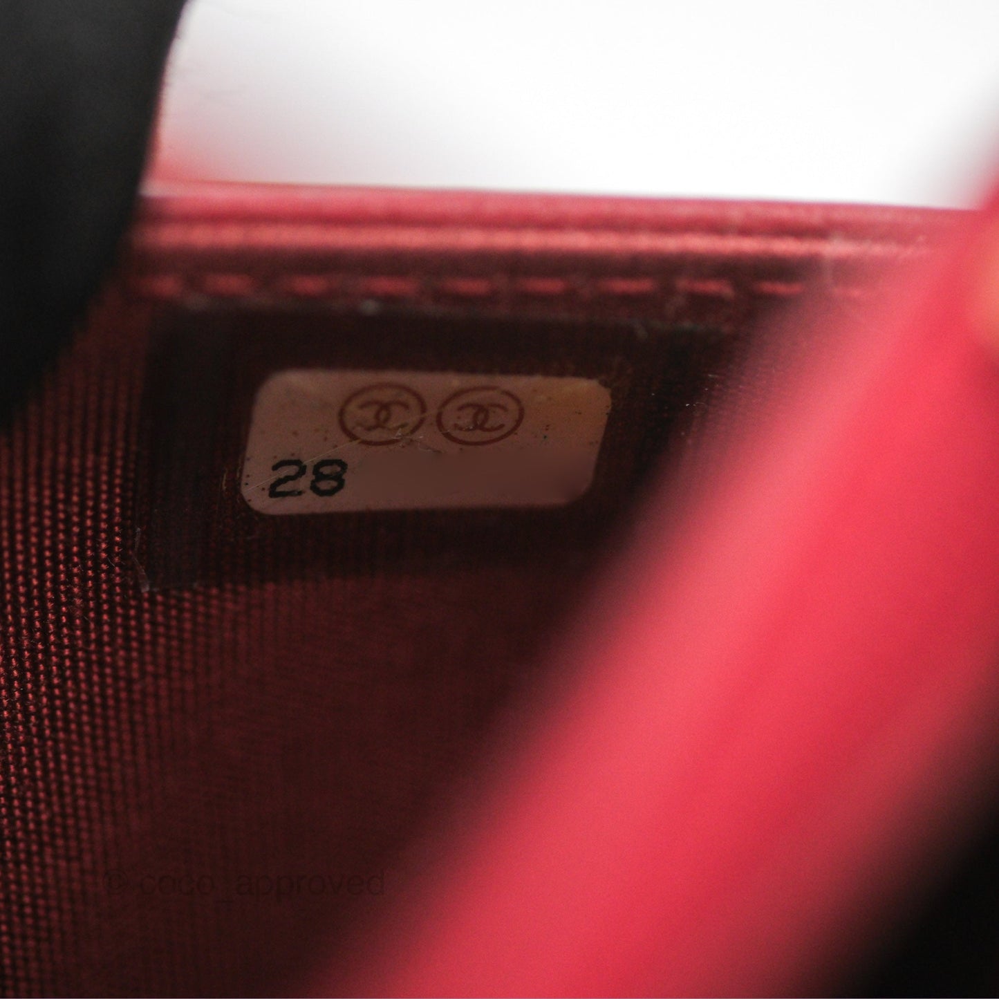 Chanel Quilted Boy Wallet on Chain WOC Red Caviar Aged Gold Hardware
