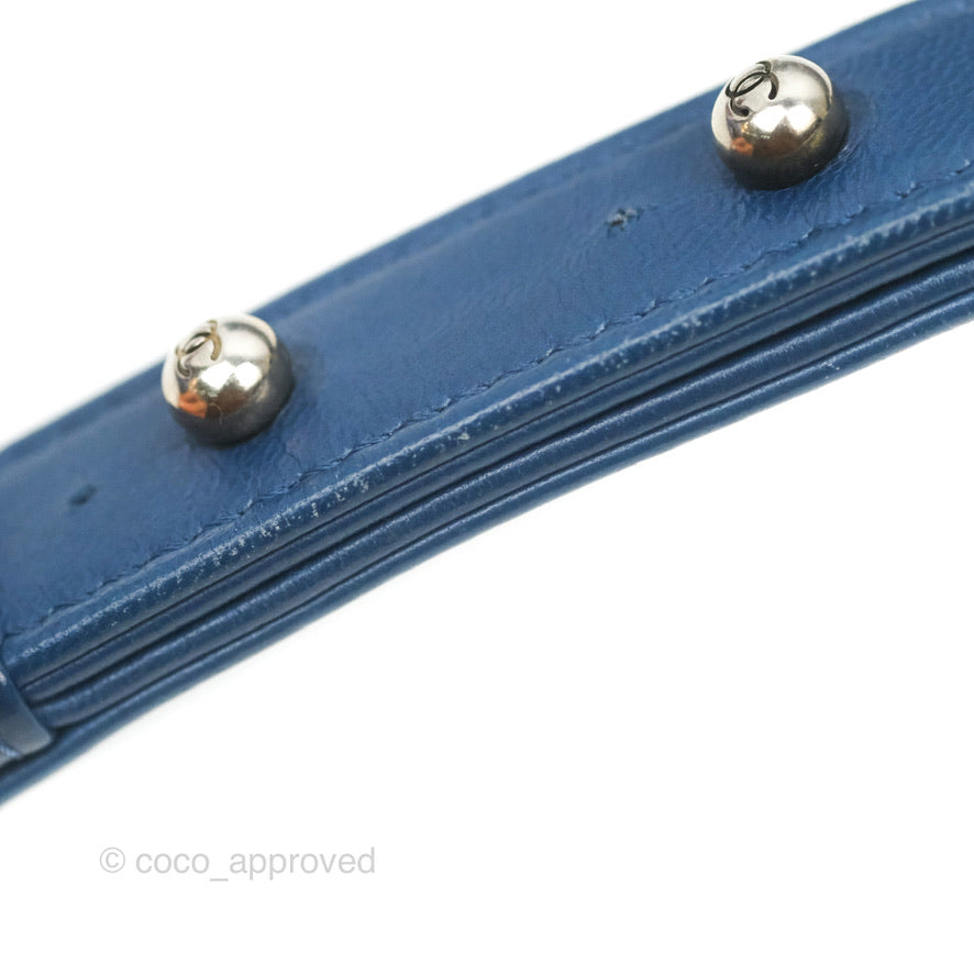 Chanel Medium Boy Blue Denim Tweed Ruthenium Hardware