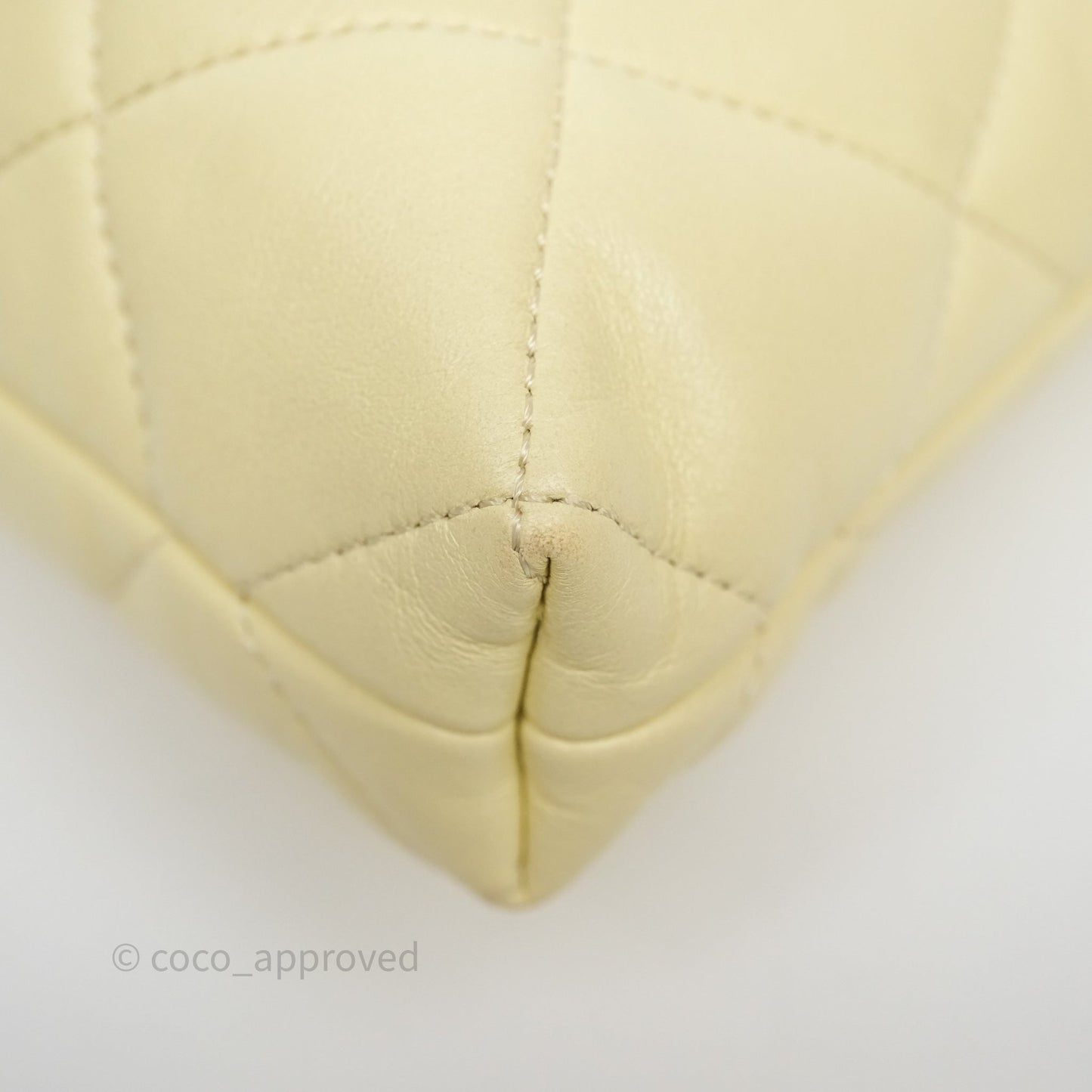 Chanel Large Hobo with Chain Light Yellow Lambskin Aged Gold Hardware 25S