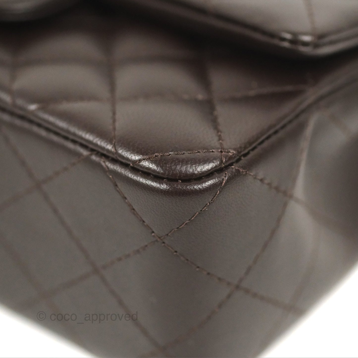 Chanel Quilted Mini Rectangular Chocolate Brown Lambskin Gold Hardware
