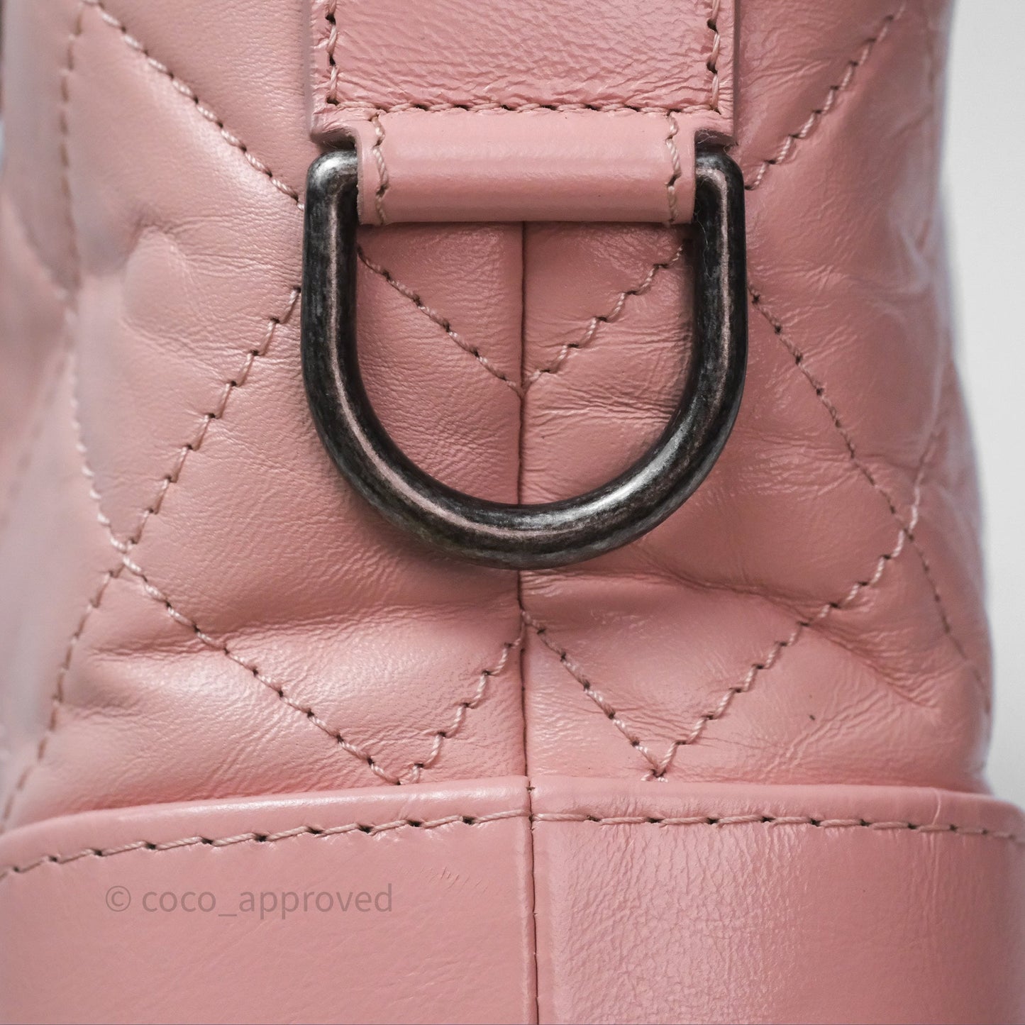 Chanel Small Gabrielle Hobo Quilted Pink Aged Calfskin