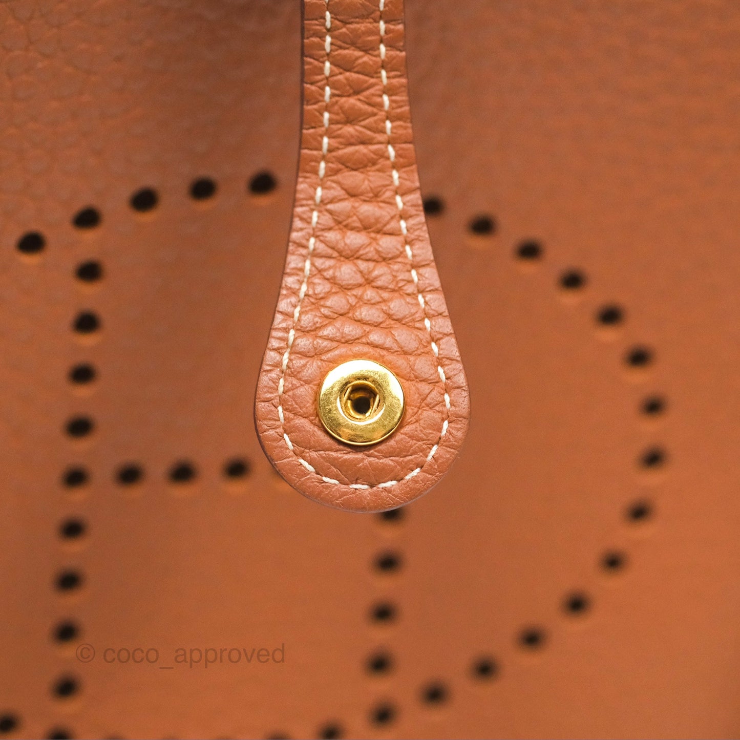 Hermès Mini Evelyne 16 Gold Clemence Gold Hardware