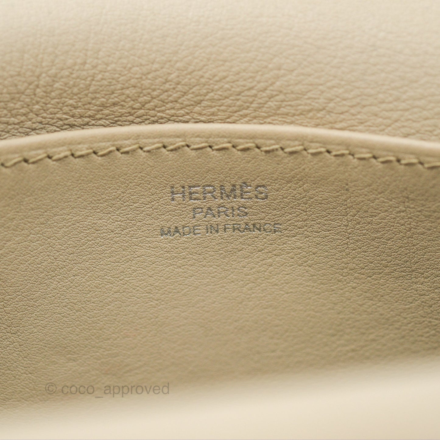 Hermès Halzan 22 Mini Craie Swift Palladium Hardware