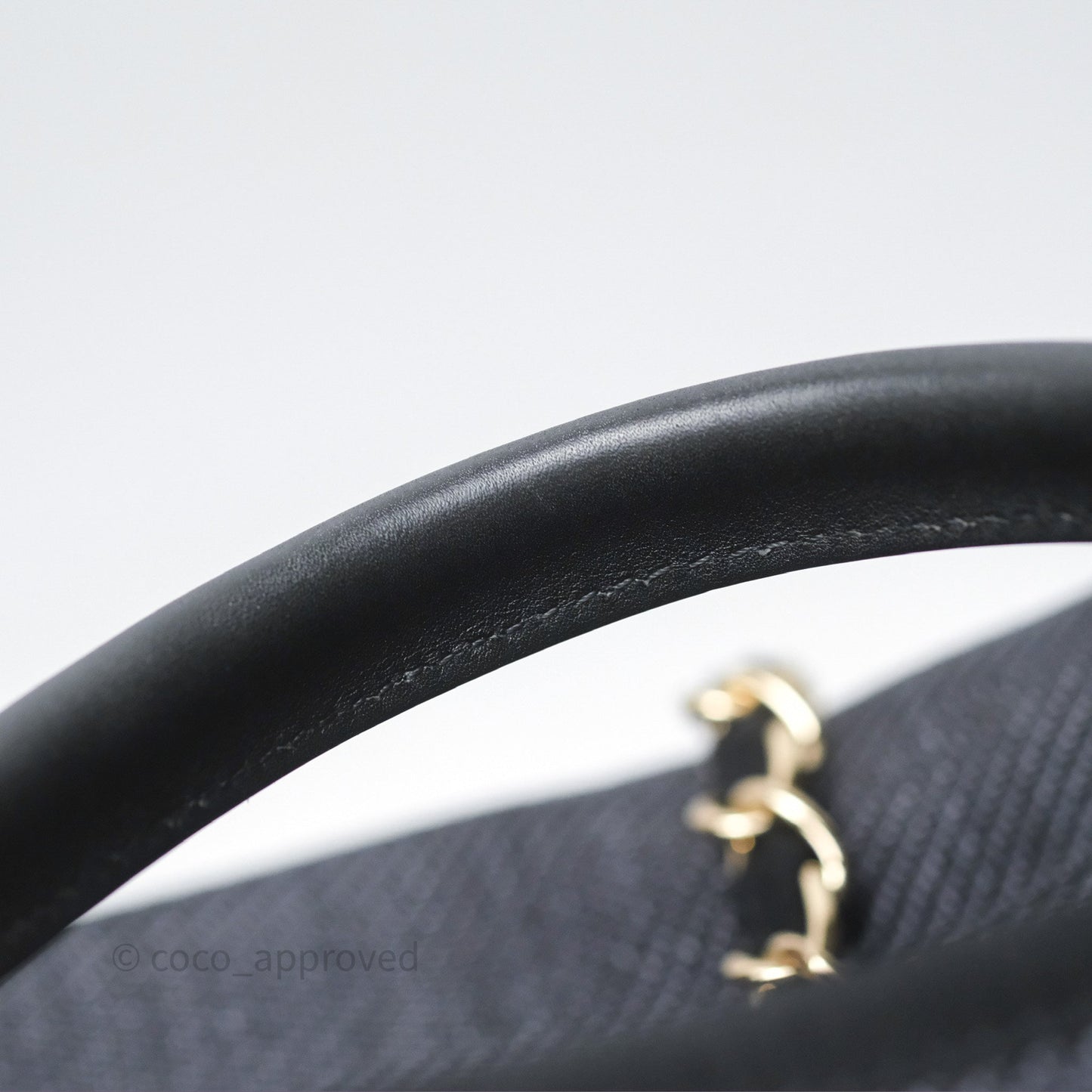 Chanel Canvas Deauville Large Tote Navy Gold Hardware