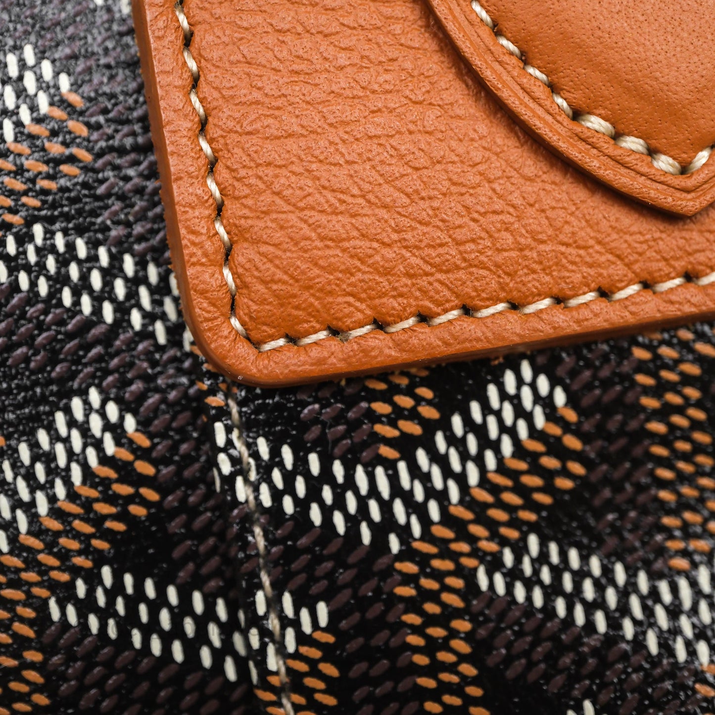 Goyard Mini Alpin Backpack Black/ Tan  Goyardine Calfskin