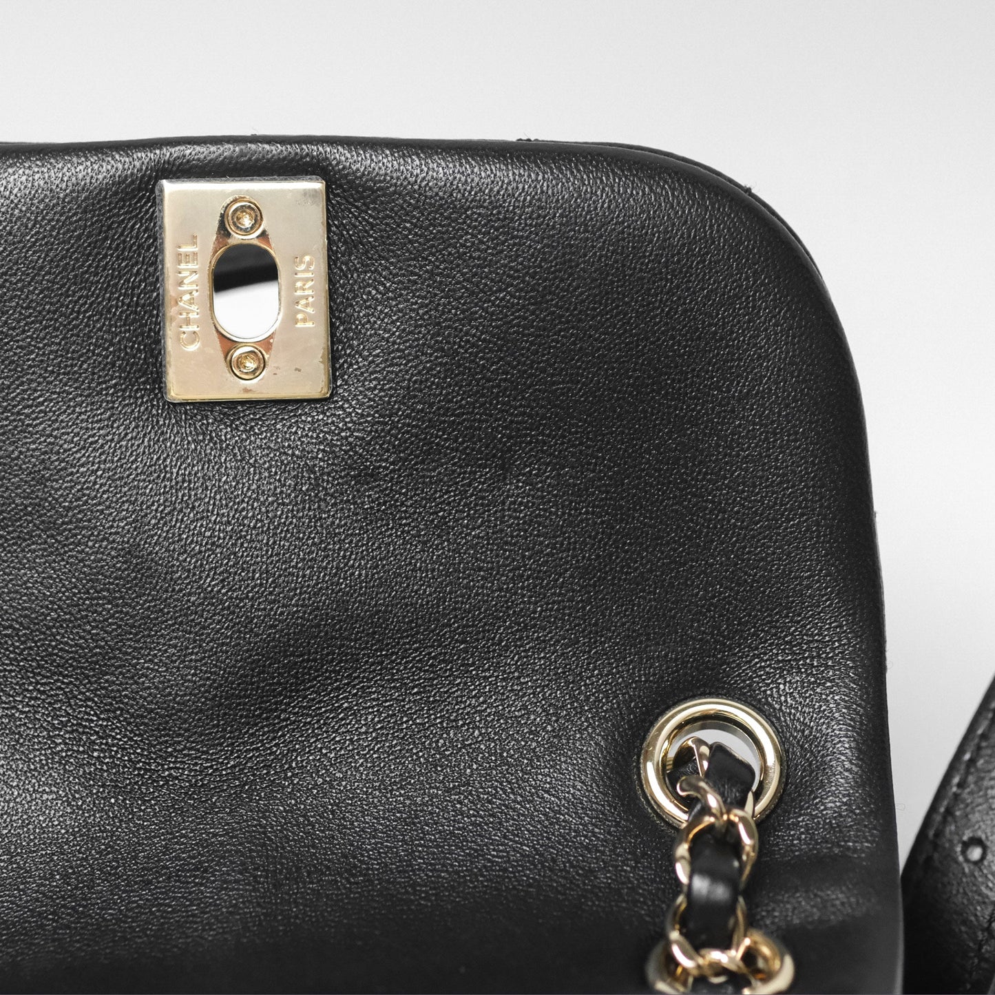 Chanel Small Duma Drawstring Backpack Black Lambskin Gold Hardware